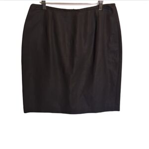 Black Linen Women's Business Office Work Skirt Closet Essential Capsule Wardrobe